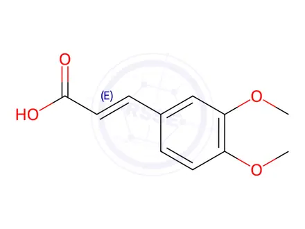 Chemical structure of 3,4-Dimethoxycinnamic Acid