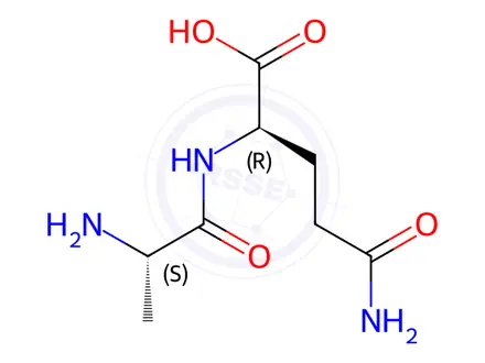 Chemical structure of L-alanyl-D-glutamine