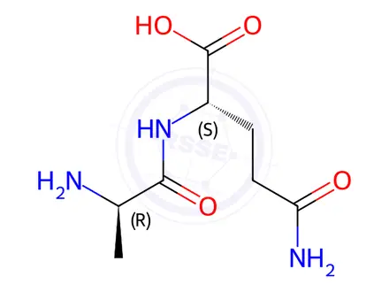 Chemical structure of H-D-Ala-Gln-OH