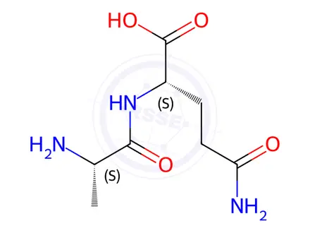 Chemical structure of L-Alanyl-L-Glutamine (39537-23-0)
