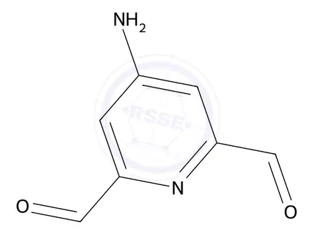 Chemical structure of 4-Aminopyridine-2,6-dicarbaldehyde
