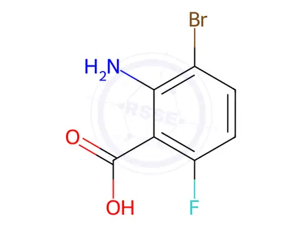 Chemical structure of 2-Amino-3-bromo-6-fluorobenzoic acid