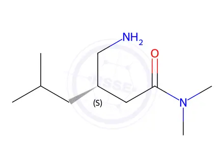 Chemical structure of (S)-3-(Aminomethyl)-N,N,5-trimethylhexanamide
