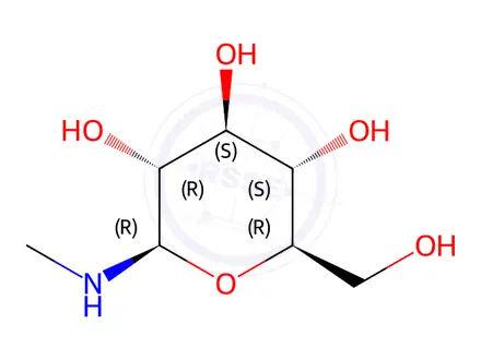 Chemical structure of N-METHYL-BETA-D-GLUCOPYRANOSYLAMINE HYDROCHLORIDE