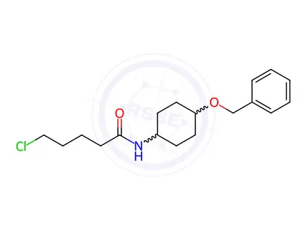 Chemical structure of Trans-5-Chloro-N-[4-(phenylmethoxy)cyclohexyl]pentanamide