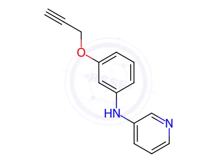 Chemical structure of N-(3-(prop-2-yn-1-yloxy)phenyl)pyridin-3-amine