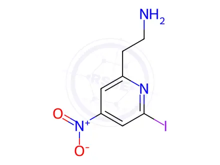 Chemical structure of 2-(6-Iodo-4-nitropyridin-2-yl)ethan-1-amine