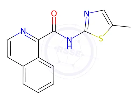Chemical structure of Isoquinoline-1-carboxylic acid (5-Methyl-thiazol-2-yl)-aMide