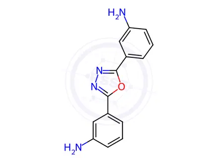 Chemical structure of 3,3'-(1,3,4-Oxadiazole-2,5-diyl)dianiline
