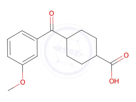 Chemical structure of trans-4-(3-Methoxybenzoyl)cyclohexane-1-carboxylic acid