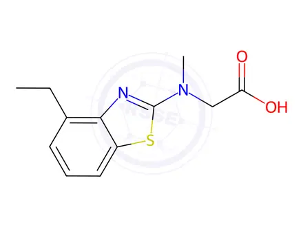 Chemical structure of n-(4-ethyl-1,3-benzothiazol-2-yl)-n-methylglycine