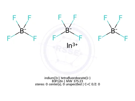 Chemical structure of indium(3+) tetrafluoroborate(1-)