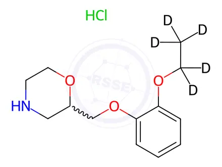 Chemical structure of rac Viloxazine-d5 Hydrochloride