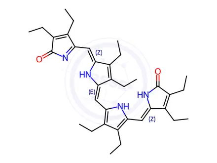 Chemical structure of octaethylbiliverdin
