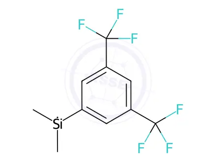 Chemical structure of 3,5-BIS(TRIFLUOROMETHYL)PHENYLDIMETHYLSILANE