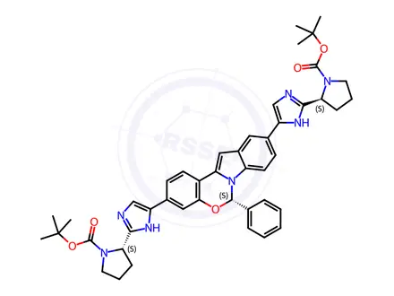 Chemical structure of Elbasvir Impurity 2
