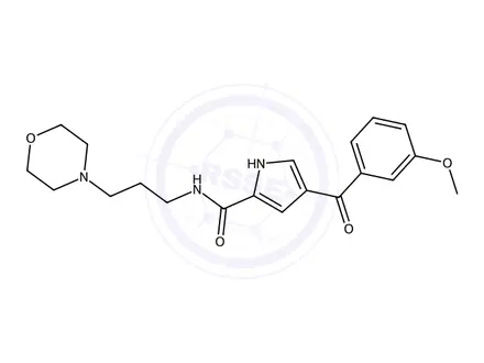 Chemical structure of 4-(3-Methoxybenzoyl)-N-(3-morpholinopropyl)-1H-pyrrole-2-carboxamide