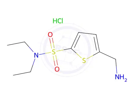 Chemical structure of 5-(Aminomethyl)-n,n-diethylthiophene-2-sulfonamide hydrochloride