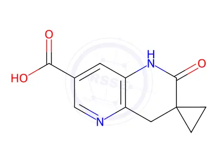 Chemical structure of 2'-Oxo-1',4'-dihydro-2'H-spiro[cyclopropane-1,3'-[1,5]naphthyridine]-7'-carboxylic acid