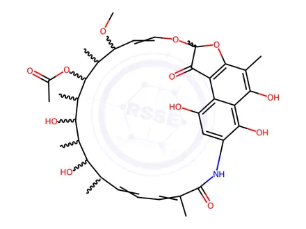 Chemical structure of Rifamycin SV
