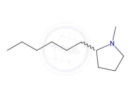 Chemical structure of 2-Hexyl-1-methylpyrrolidine