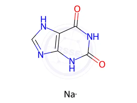 Chemical structure of Xanthine Sodium