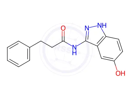Chemical structure of N-(5-Hydroxy-1H-indazol-3-yl)-3-phenylpropanamide