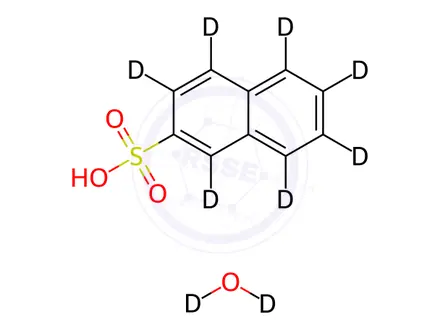 Chemical structure of 2-Naphthalenesulfonic acid, hydrate-d7