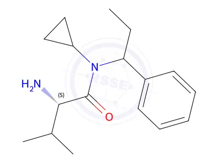 Chemical structure of 2-Amino-N-cyclopropyl-3-methyl-N-((S)-1-phenylpropyl)butanamide