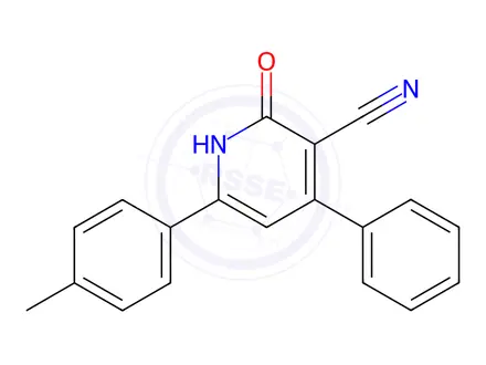 Chemical structure of 2-Oxo-4-phenyl-6-(p-tolyl)-1,2-dihydropyridine-3-carbonitrile