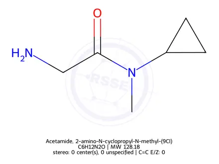 Chemical structure of Acetamide, 2-amino-N-cyclopropyl-N-methyl-(9CI)