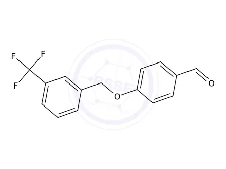 Chemical structure of 4-((3-(Trifluoromethyl)benzyl)oxy)benzaldehyde