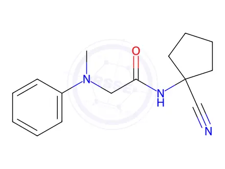 Chemical structure of N-(1-Cyanocyclopentyl)-2-(methyl(phenyl)amino)acetamide