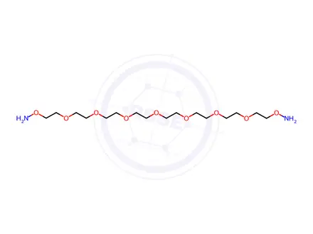 Chemical structure of Bis-aminooxy-PEG7