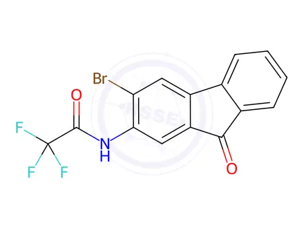 Chemical structure of N-(3-Bromo-9-oxo-9H-fluoren-2-yl)-2,2,2-trifluoroacetamide