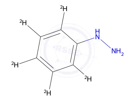 Chemical structure of Phenyl-d5-hydrazine Monohydrochloride