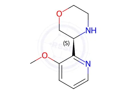 Chemical structure of (3S)-3-(3-METHOXYPYRIDIN-2-YL)MORPHOLINE