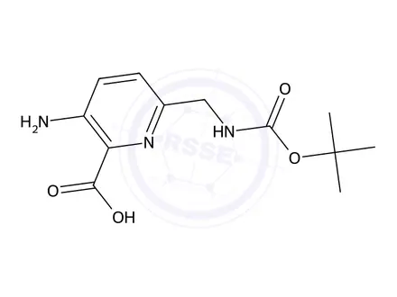 Chemical structure of 3-Amino-6-(((tert-butoxycarbonyl)amino)methyl)picolinic acid
