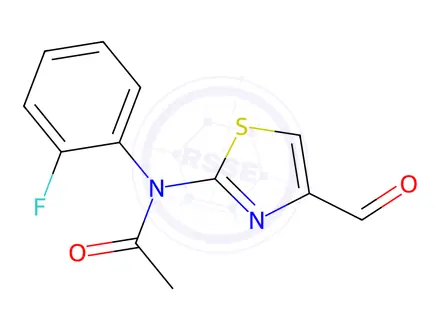 Chemical structure of n-(2-Fluorophenyl)-n-(4-formyl-1,3-thiazol-2-yl)acetamide