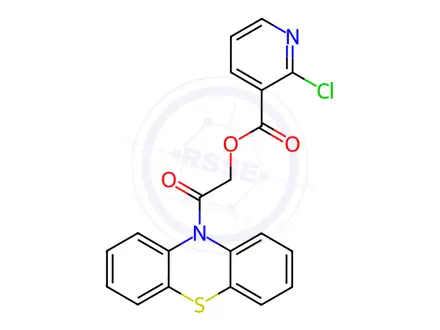 Chemical structure of 2-oxo-2-(10H-phenothiazin-10-yl)ethyl 2-chloropyridine-3-carboxylate