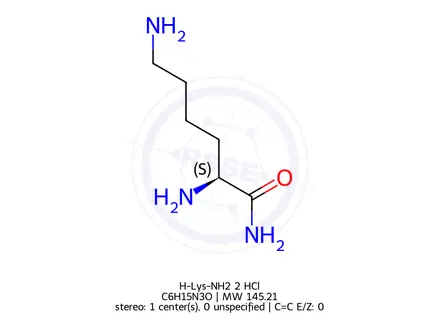 Chemical structure of Arginine Impurity 76 (L-Lysinamide)