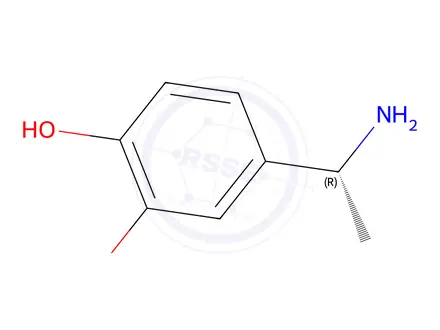 Chemical structure of 1,2-Benzenediol, 4-(1-aminoethyl)-, (R)-(9CI)