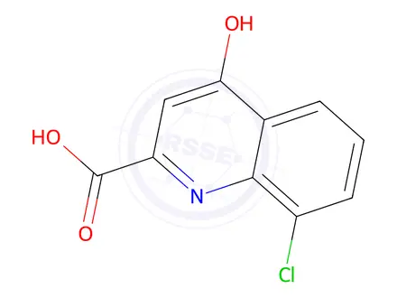 Chemical structure of 8-chloro-4-oxo-1,4-dihydroquinoline-2-carboxylic acid