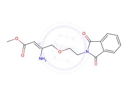 Chemical structure of 3-Amino-4-[2-(1,3-dihydro-1,3-dioxo-2H-isoindol-2-yl)ethoxy]-2-butenoic Acid Methyl Ester
