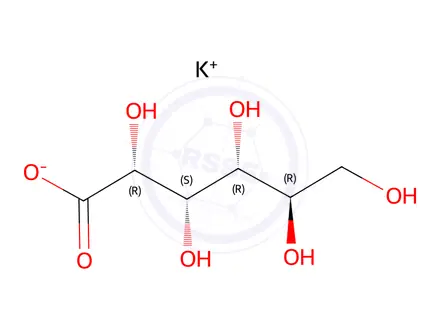 Chemical structure of potassiumD-gluconate