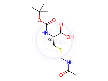 Chemical structure of Boc-D-Cys(Acm)-OH