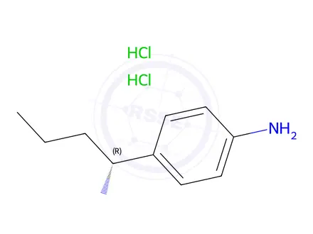 Chemical structure of (R)-4-(1-AMinobutyl)aniline dihydrochloride