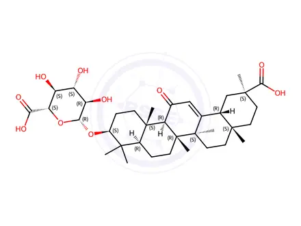 Chemical structure of Glycyrrhetinic acid Monoglucuronide
