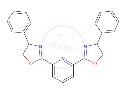 Chemical structure of 2,6-Bis(4-phenyl-4,5-dihydrooxazol-2-yl)pyridine