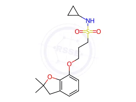 Chemical structure of N-Cyclopropyl-3-((2,2-dimethyl-2,3-dihydrobenzofuran-7-yl)oxy)propane-1-sulfonamide